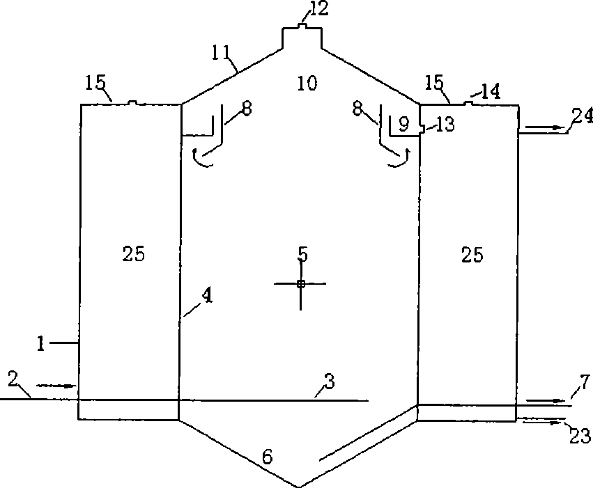 Anaerobic reactor for processing high organic concentration and high solid content waste water