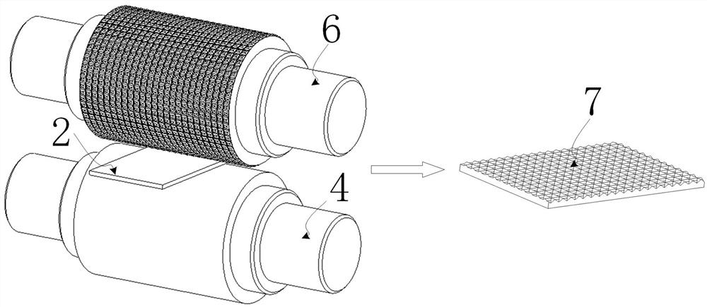 Rolling method for metal composite plate with prefabricated crossed corrugated interface