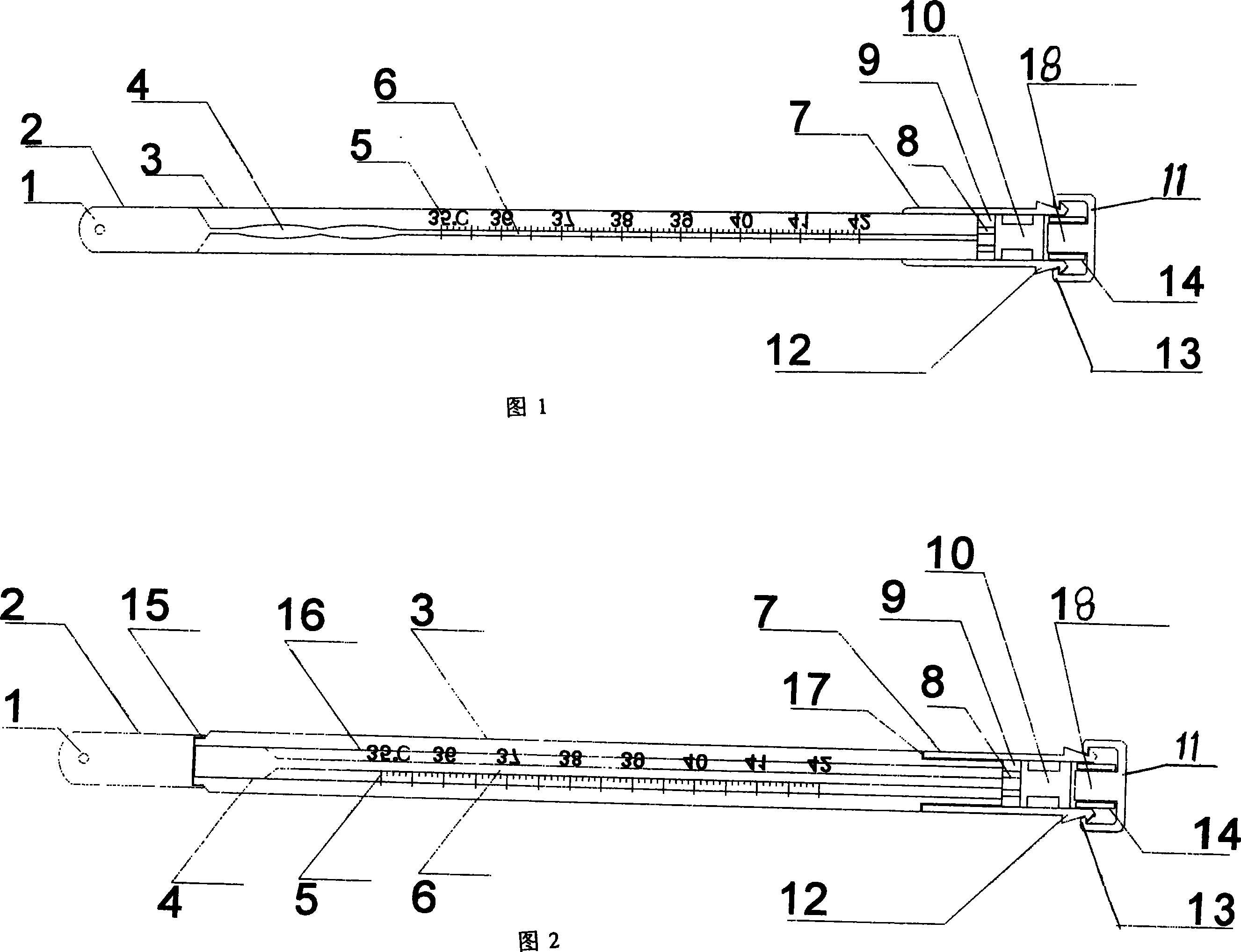 Disposal clinical thermometer and manufacturing method therefor