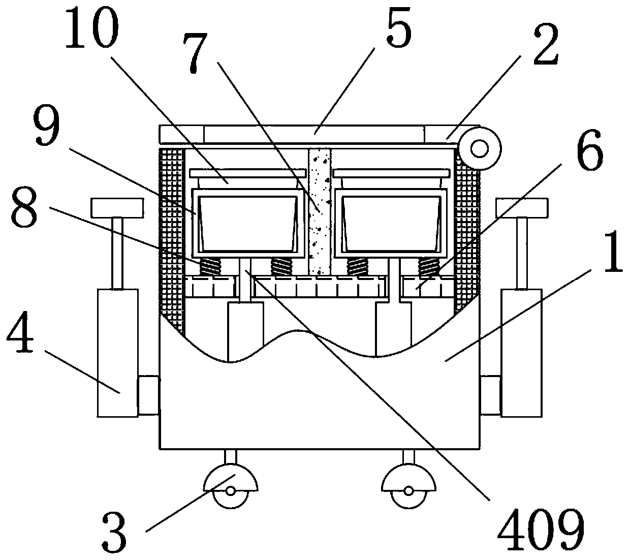 Seedling raising box convenient for seedling lifting for white peach planting