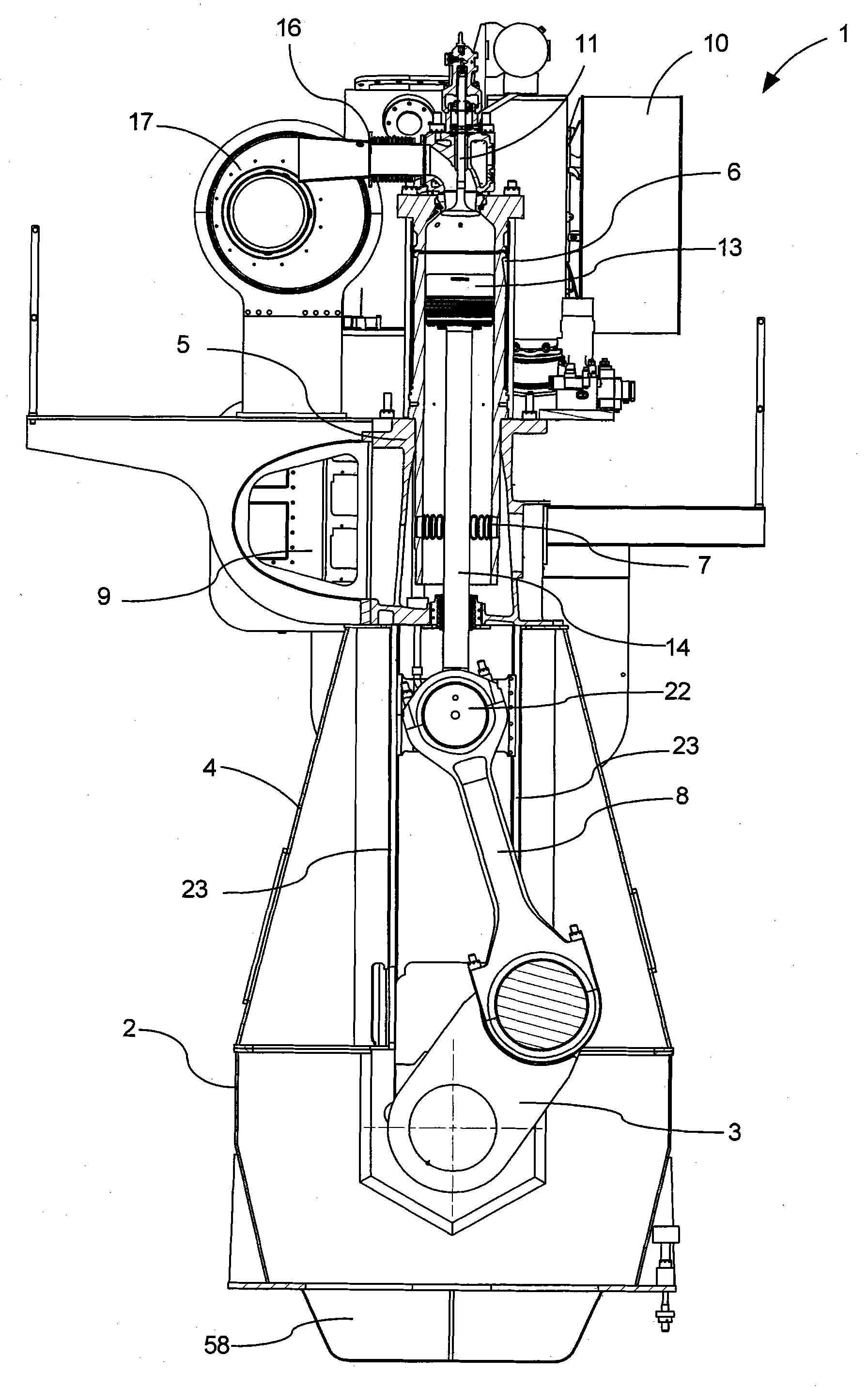 Large two-stroke diesel engine with electronically controlled exhaust valve actuation system