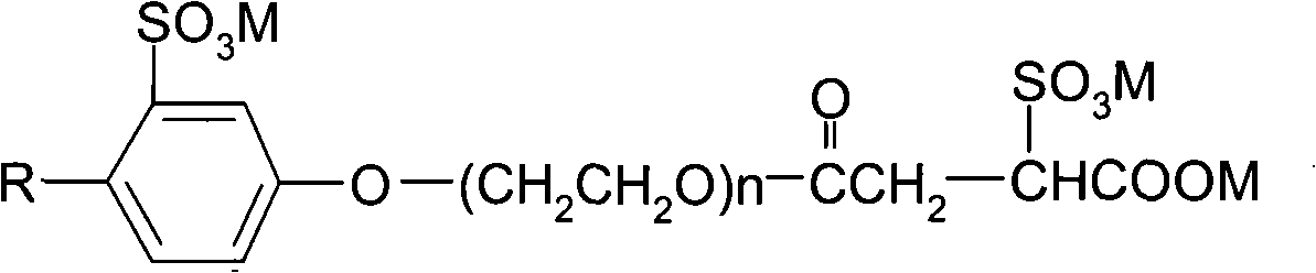 Alkyl phenol sulfonic polyethenoxy ether sodium monosulfosuccinates and preparation thereof