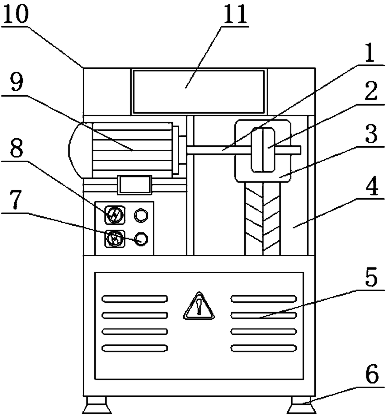 Dust-absorbing speed-regulating upper grinding machine