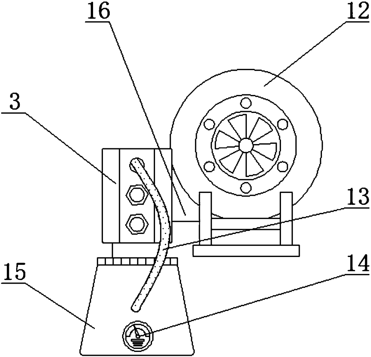 Dust-absorbing speed-regulating upper grinding machine