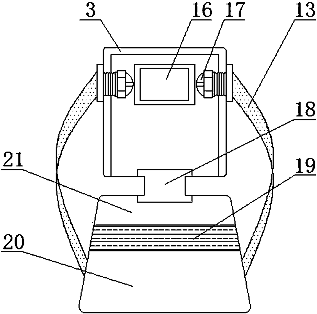 Dust-absorbing speed-regulating upper grinding machine