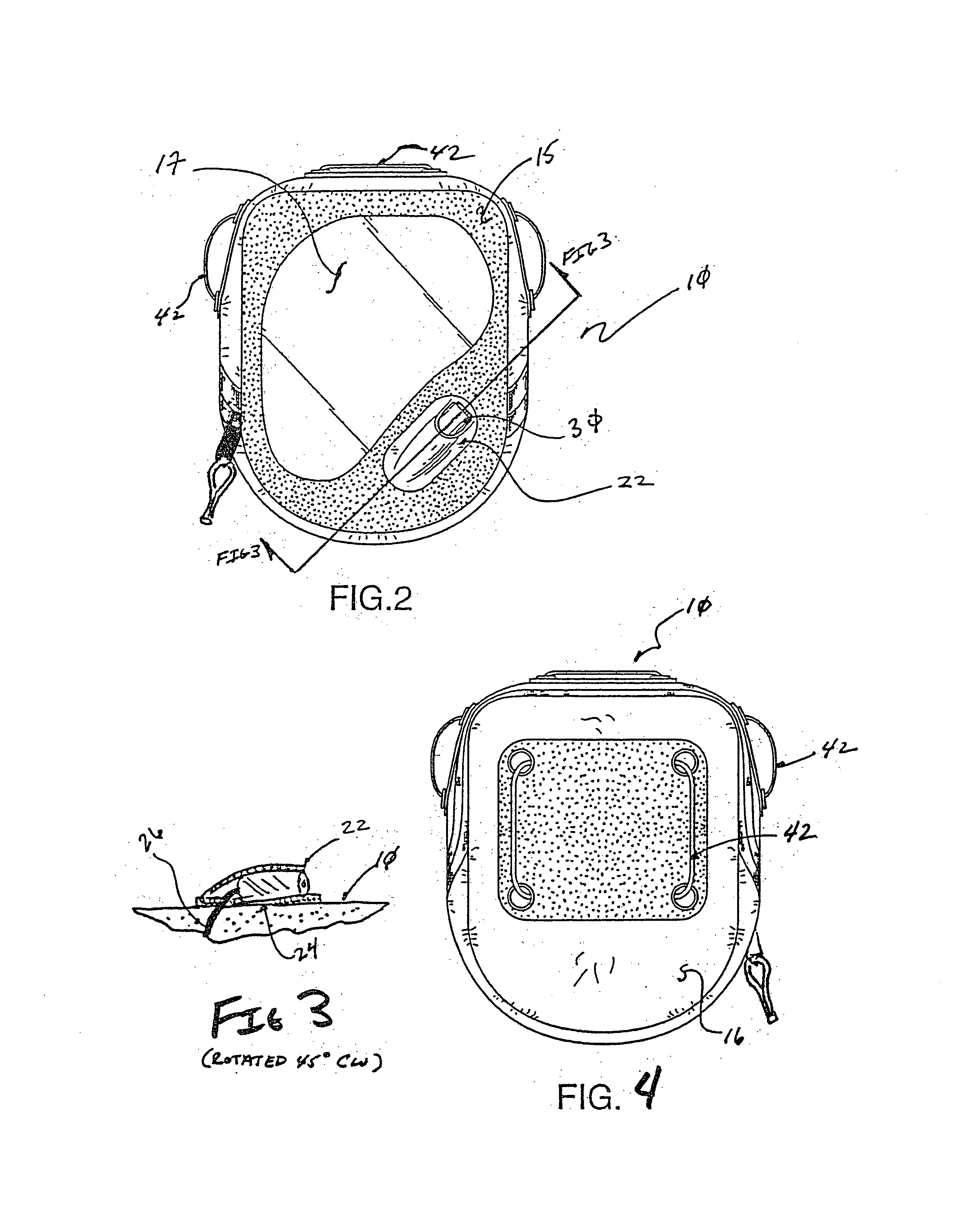 Protective enclosure with a line-out device adapted for use with electronic componentry