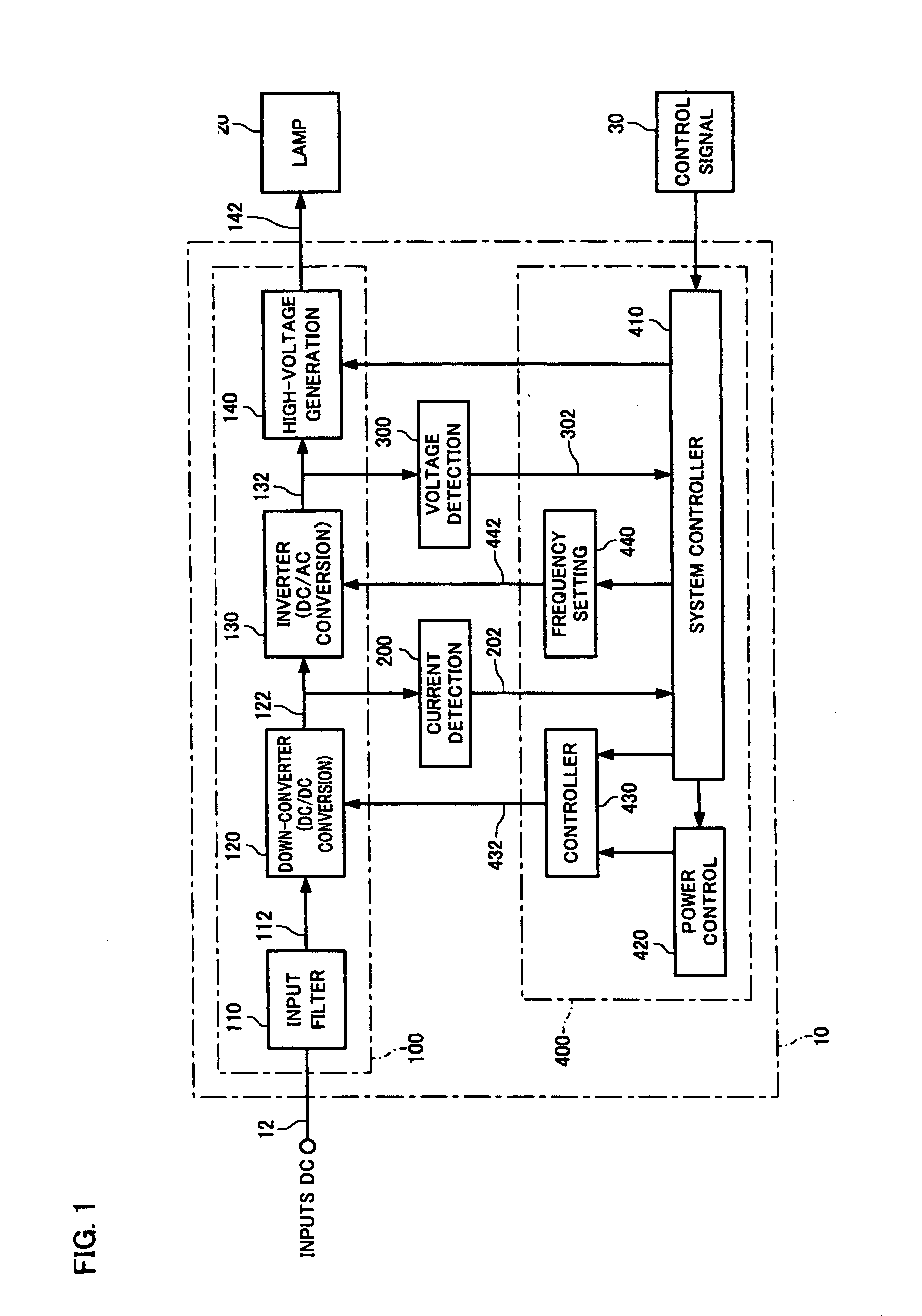 Discharge lamp control device and projector