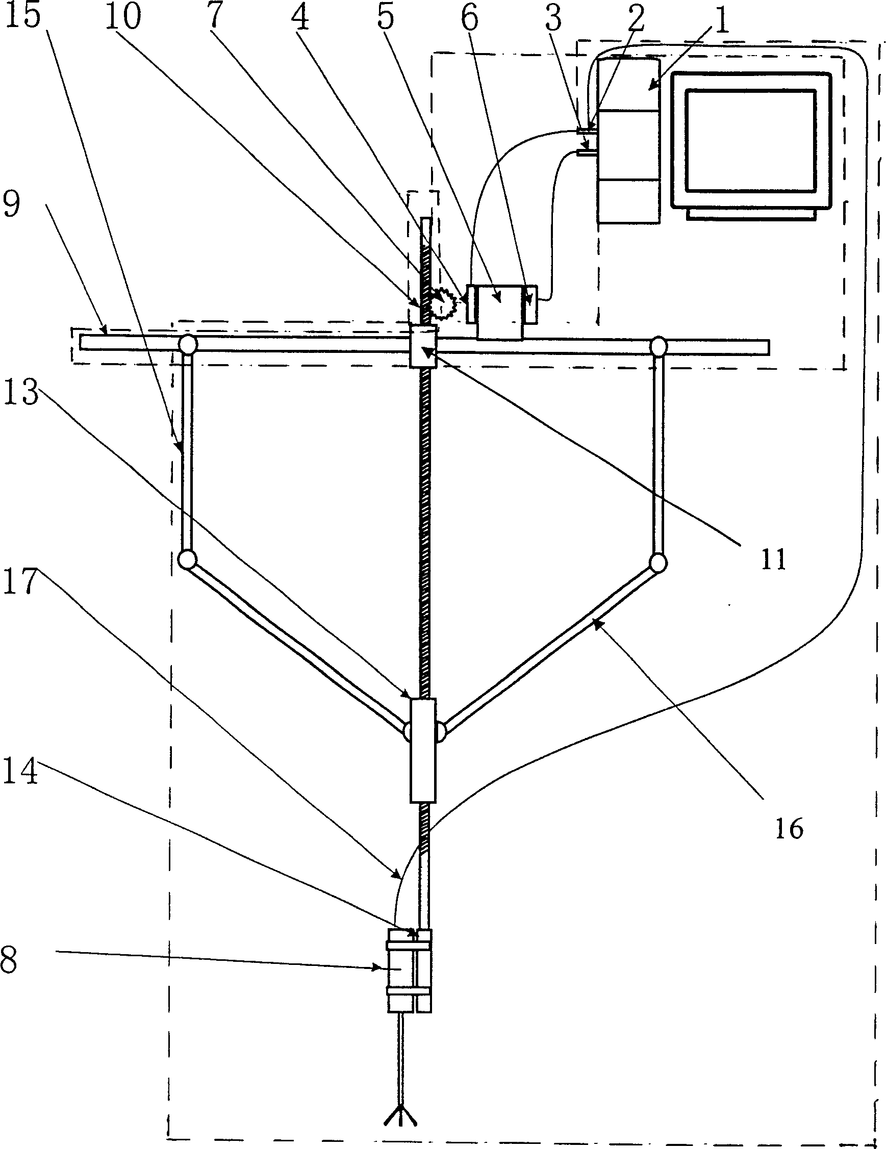 Deep water flow velocity measuring system