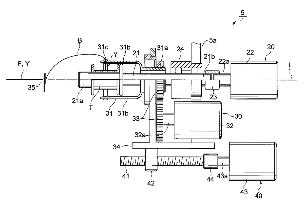 Thread production device