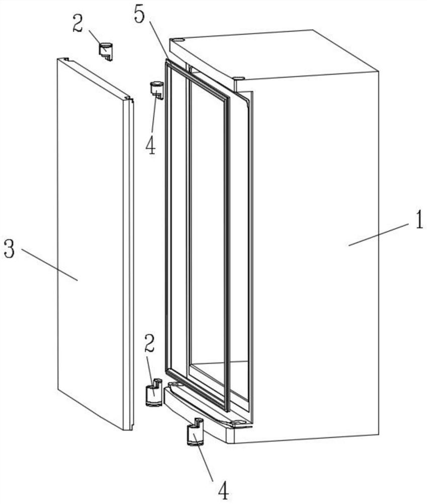 A magnetically connected double-sided opening refrigerator structure and its application method