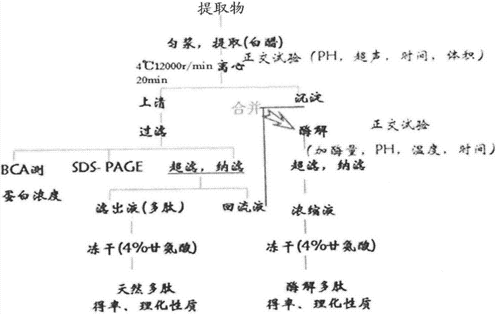 Combined extraction preparation method of complex polypeptide