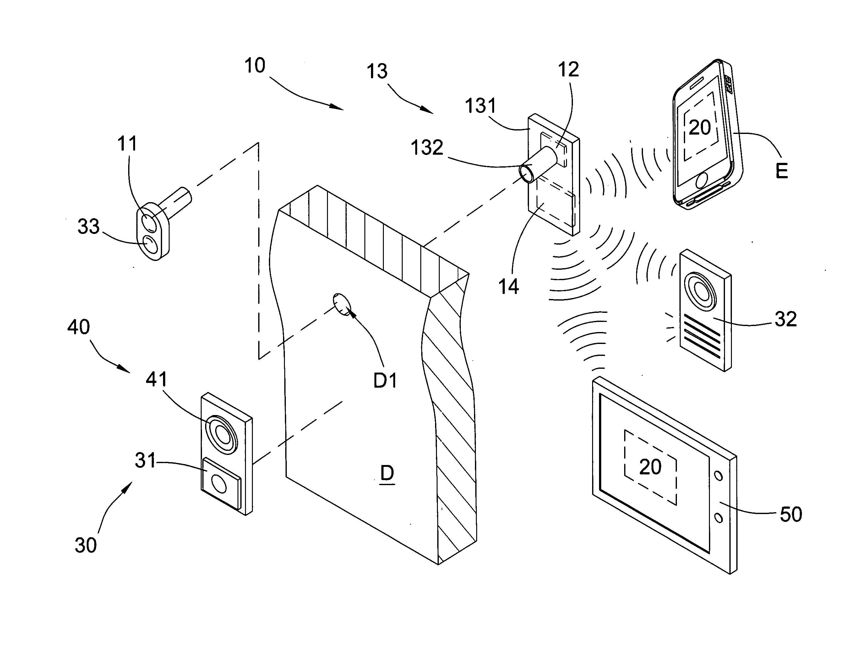 Electronic door peephole system and monitoring method thereof