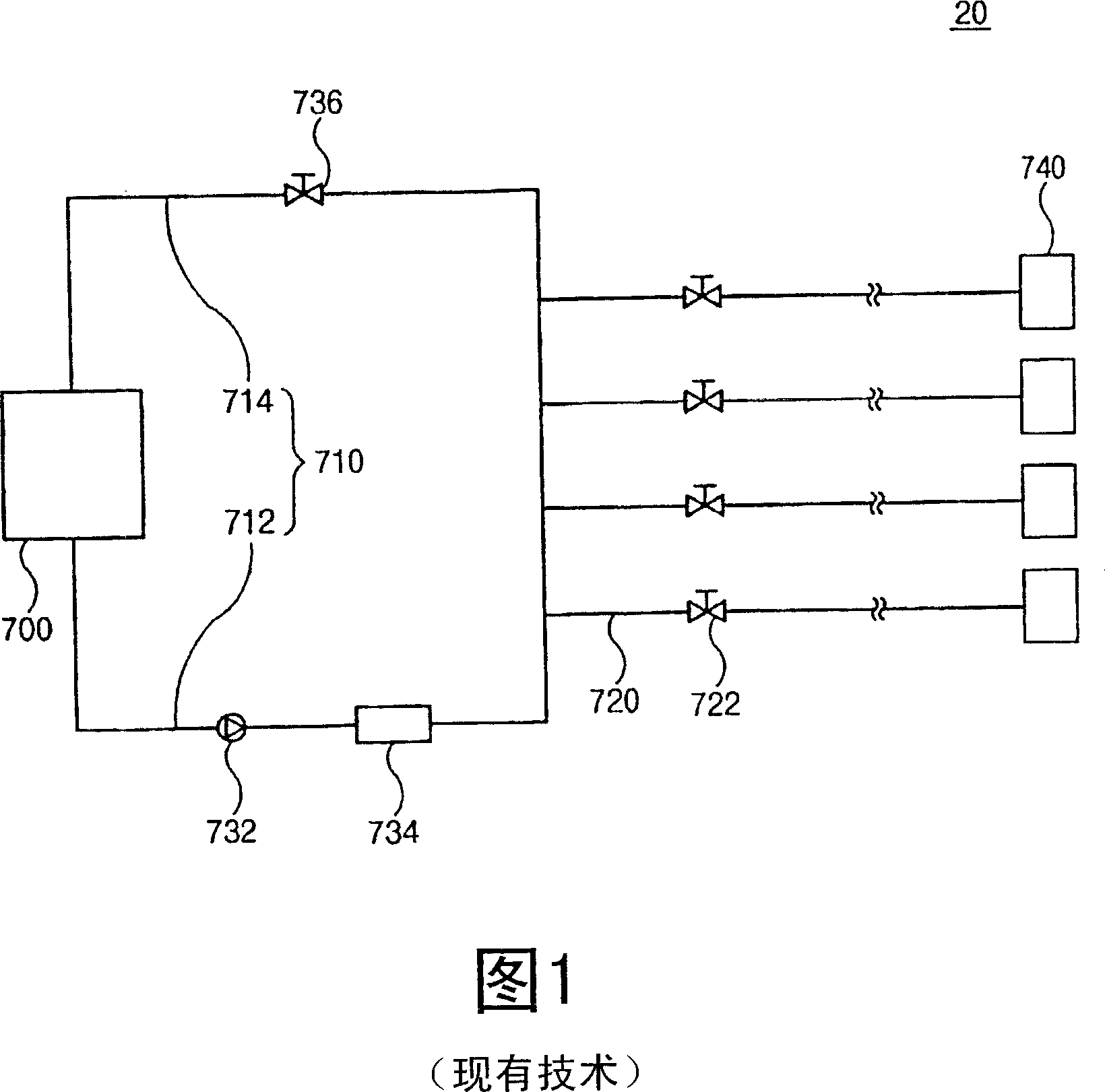 Fluid supply system used in device for manufacturing IC