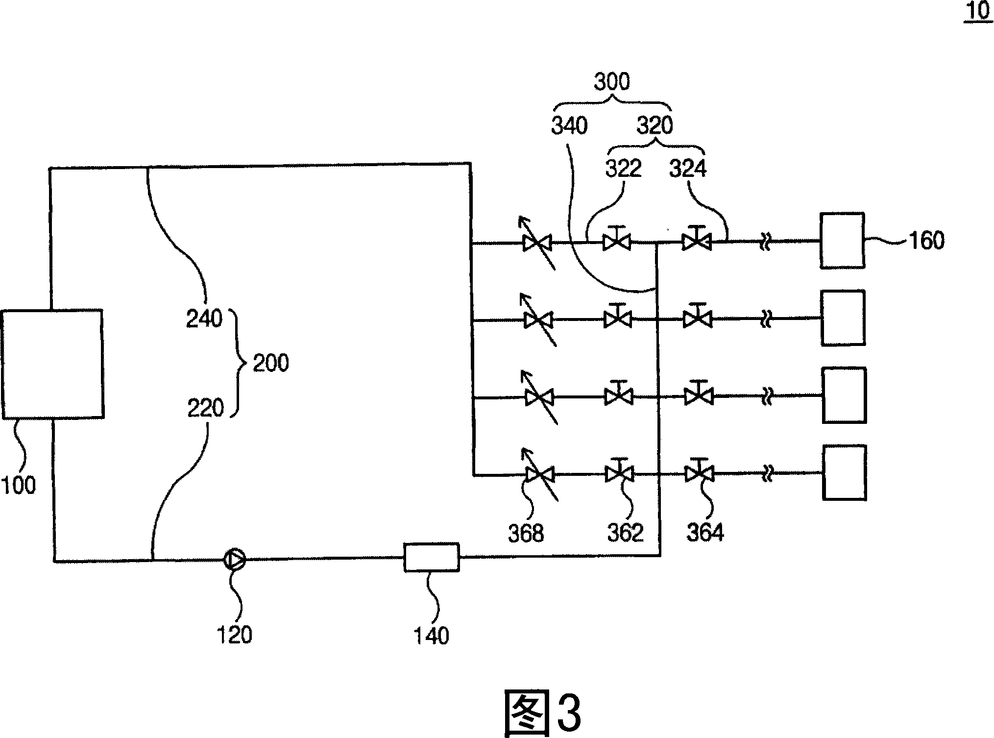 Fluid supply system used in device for manufacturing IC