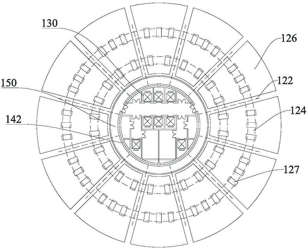 Building floor rotating system, water supply device, power supply device and water drainage device