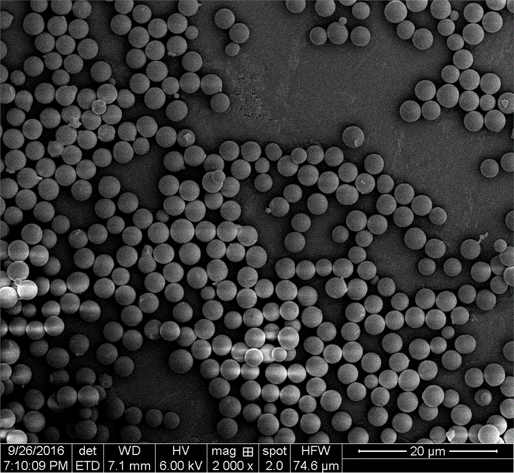 Carboxyl functional high-cross-linking monodisperse polymer microsphere and preparation method thereof