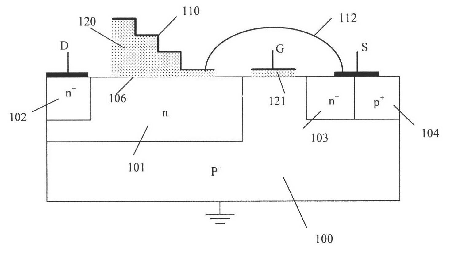 Junction terminal structure of lateral power device