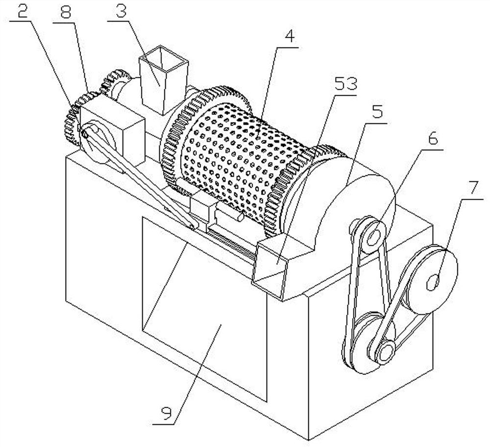 A kind of acacia seed coat stripping machine