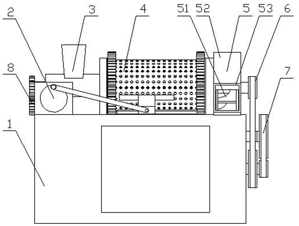 A kind of acacia seed coat stripping machine