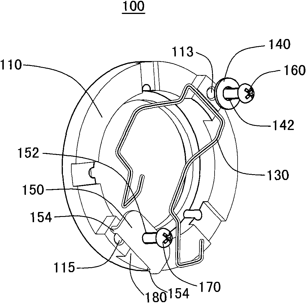 Lamp bulb fixing device and lamp