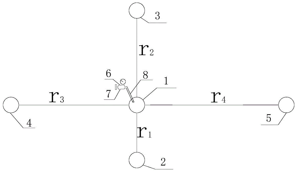 Measurement method for effective extraction radius of drill hole