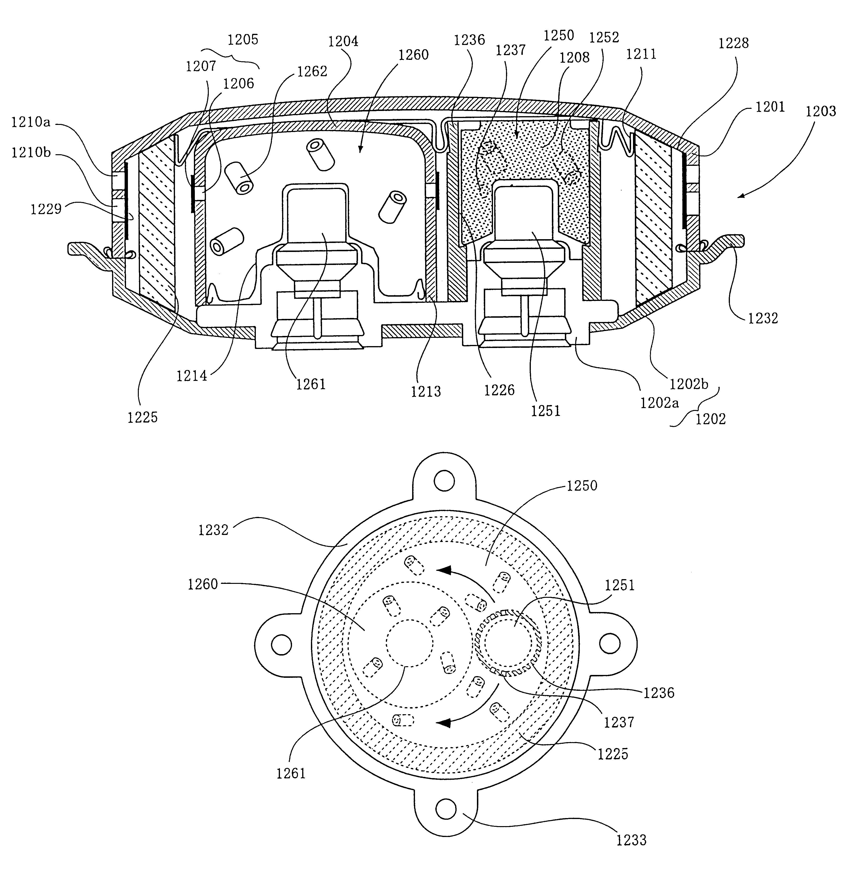 Gas generator for multi-stage air bag and air bag device