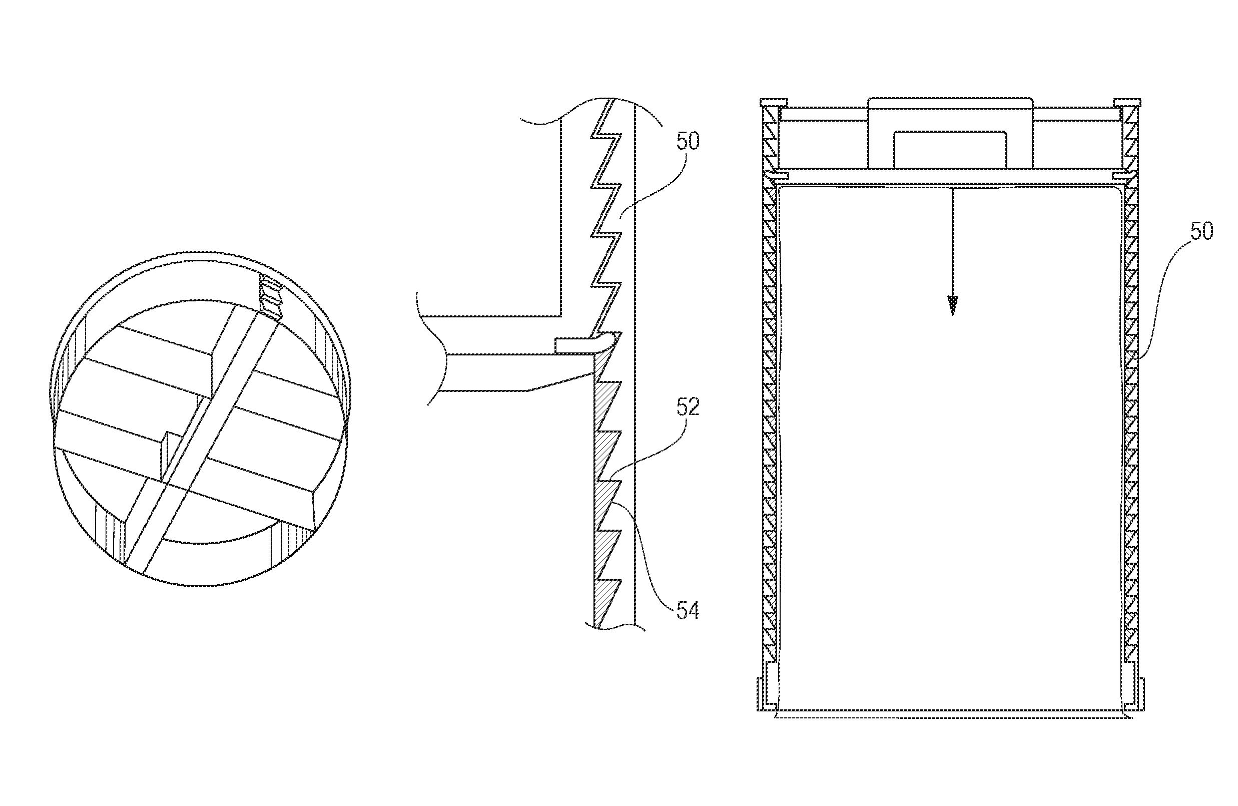 Container with movable bottom plate