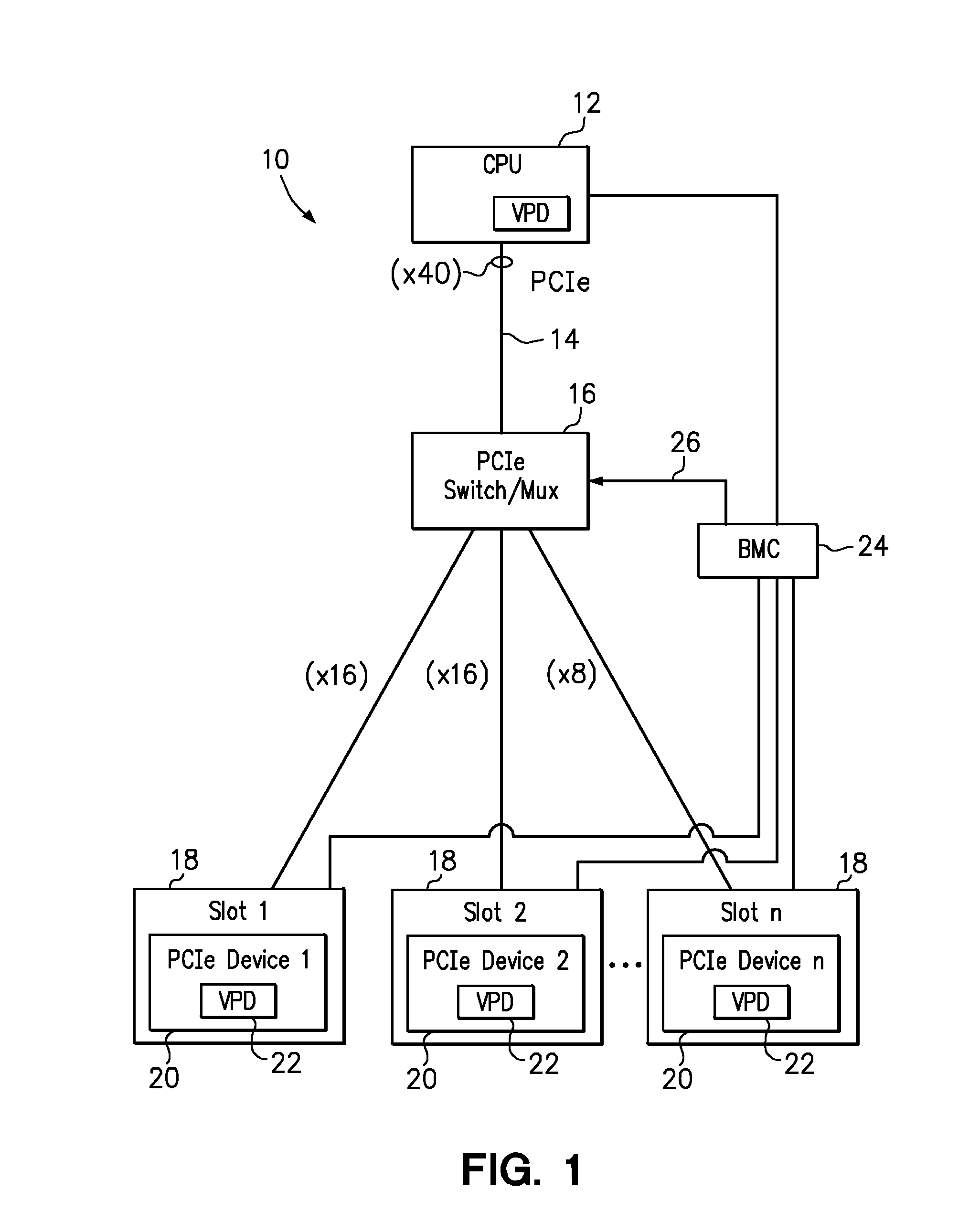 Allocating lanes of a serial computer expansion bus among installed devices