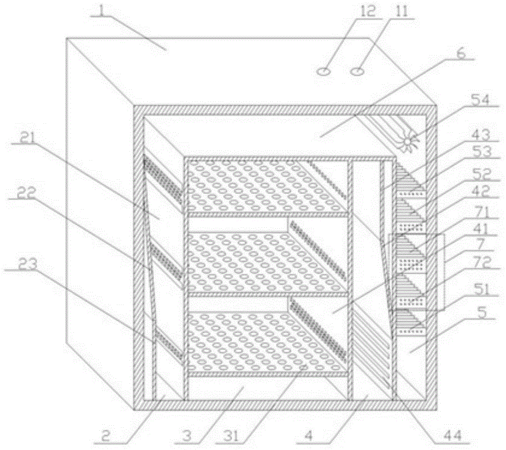 Drying surface parallel air supply type domestic fungus heat pump drying apparatus