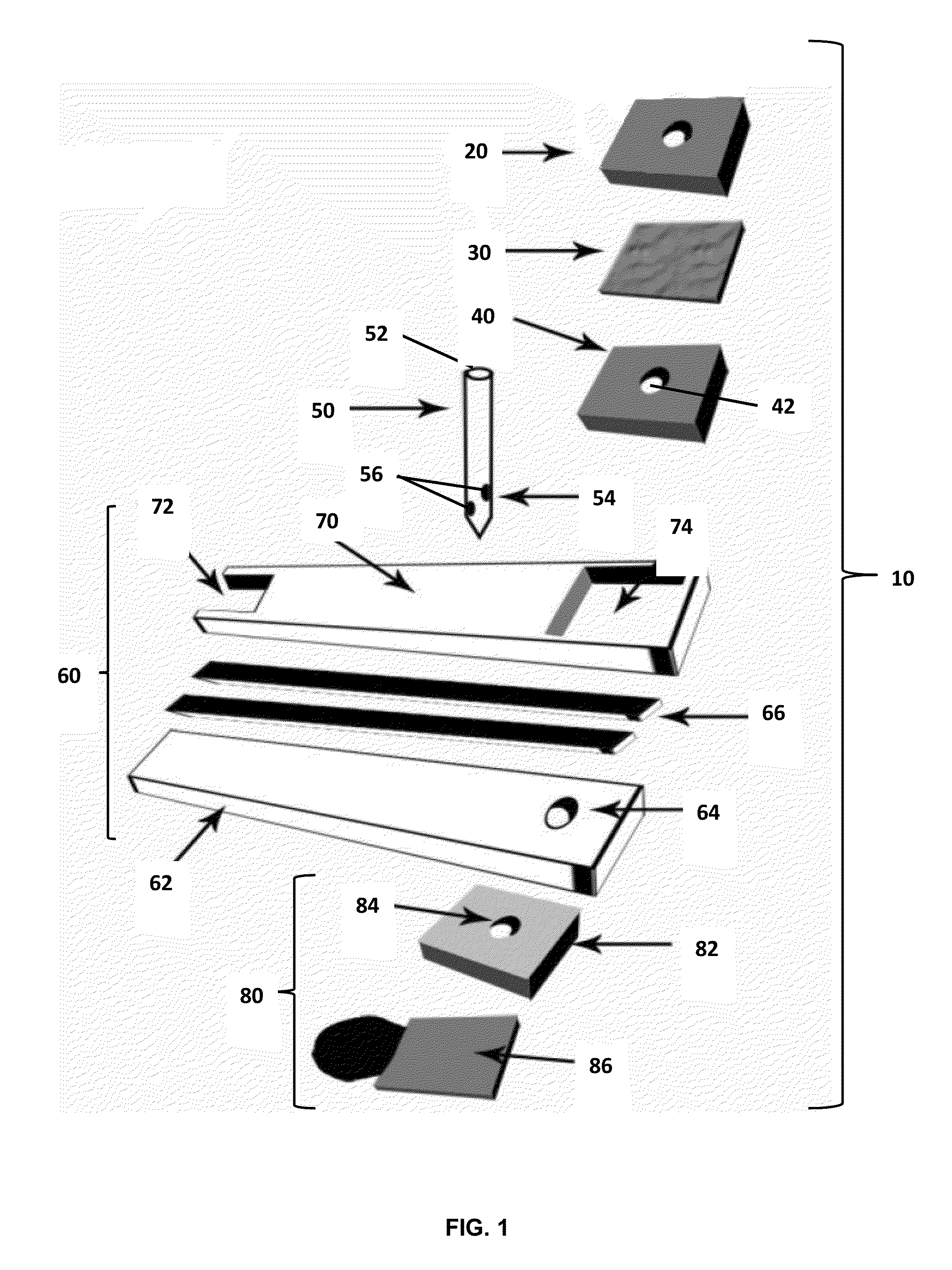 Integrated Needle and Test Strip Assembly and Method of Use