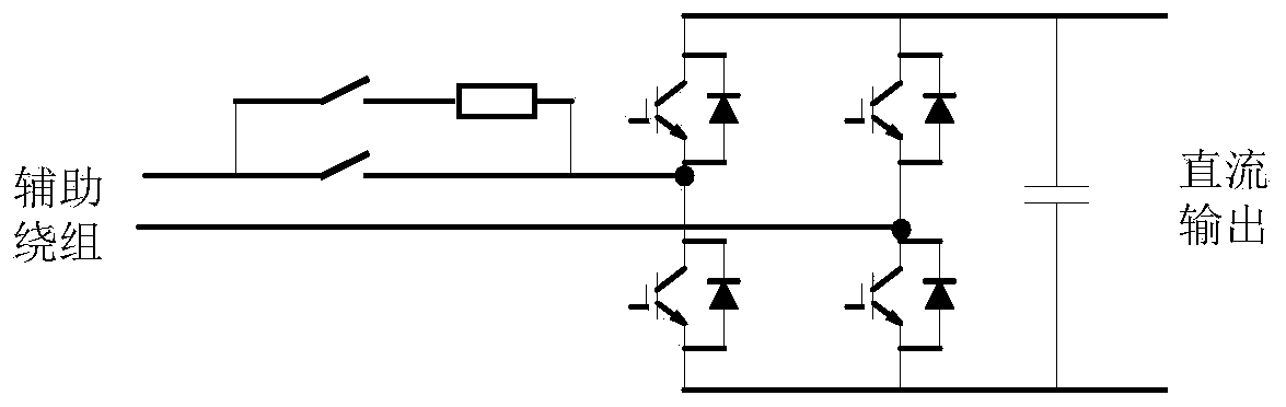 Auxiliary converter, single-phase rectifier and control method thereof