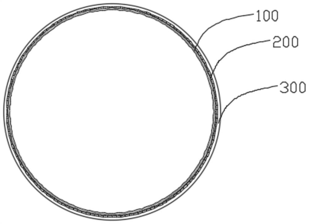 Internal-pressure-resistant fiber weaving, winding and pultrusion composite pipe and preparation method thereof