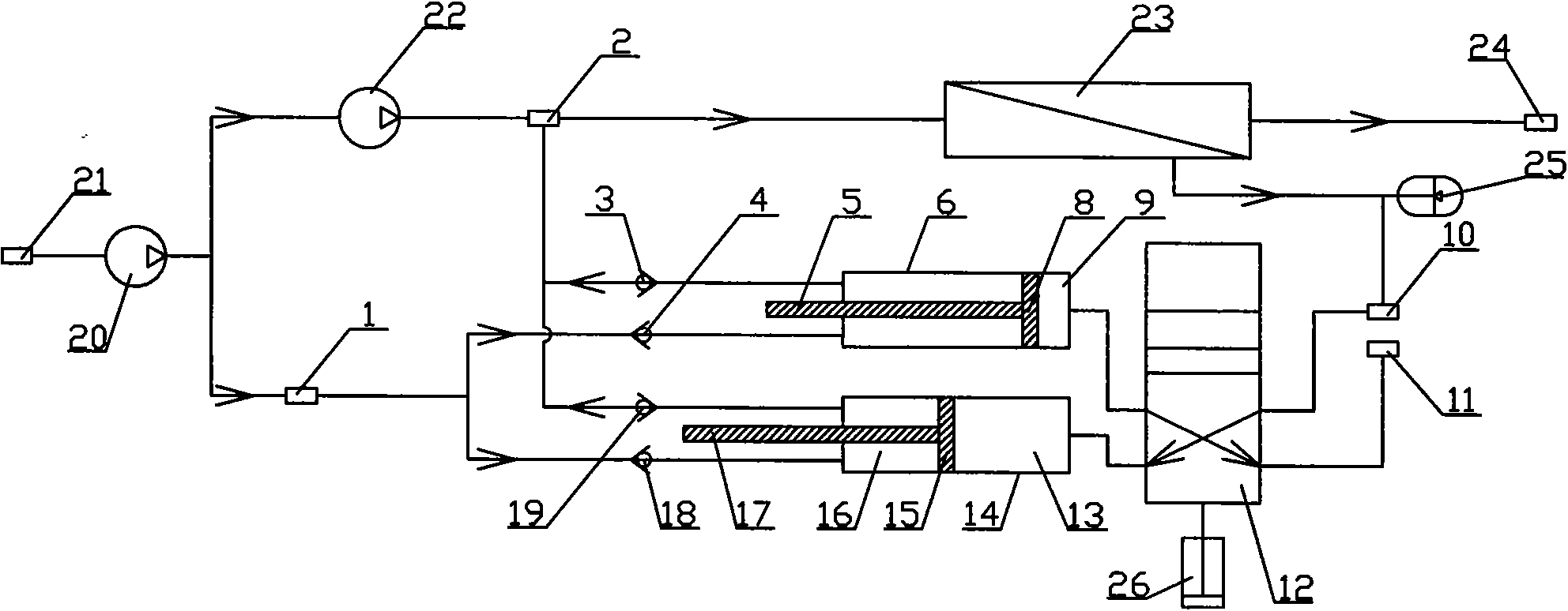 Differential energy recovery device and method for seawater desalination system