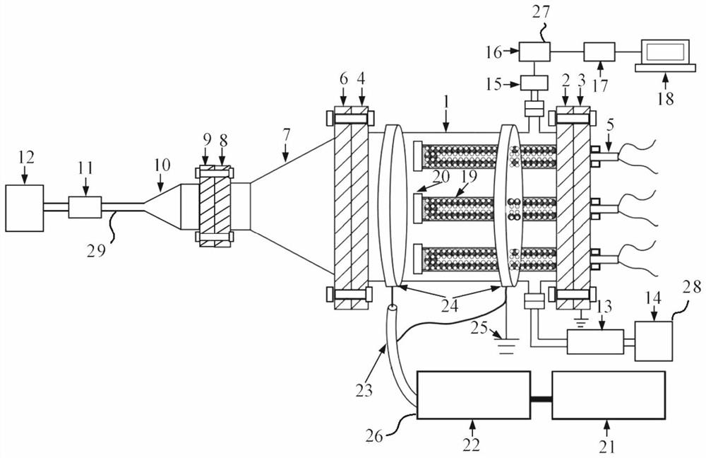 Double-ring radio frequency capacitive coupling discharge plasma enhanced getter device