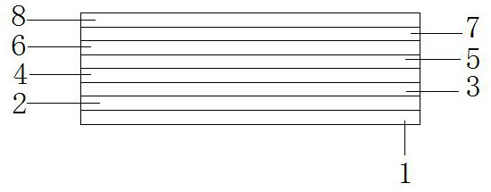 A kind of multi-color overprint tipping paper with metallic luster and preparation method thereof