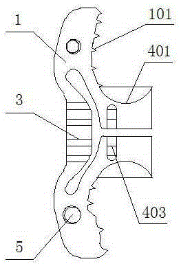 Stabilizer used between spine plates