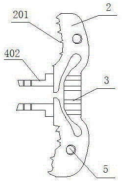 Stabilizer used between spine plates