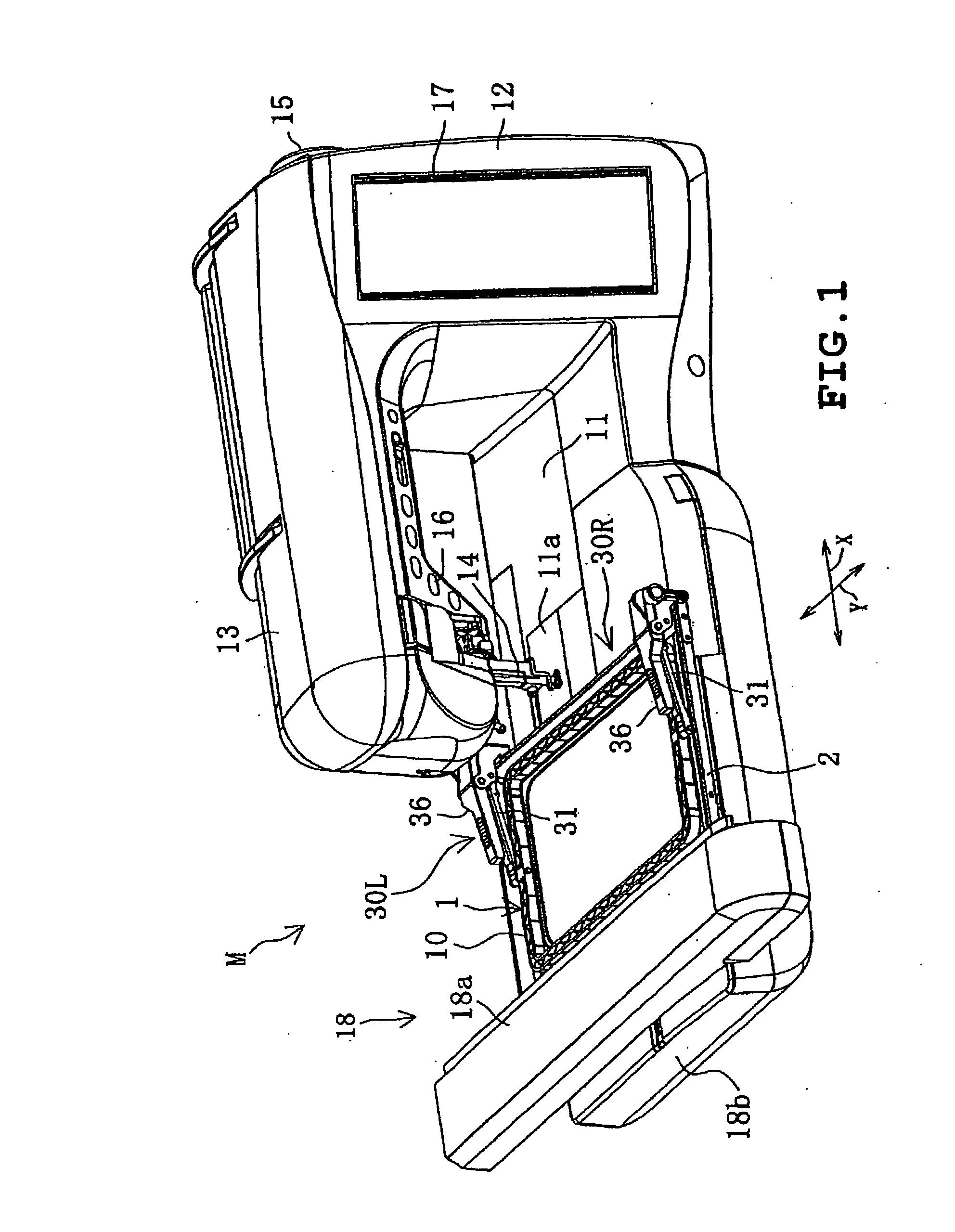 Embroidery frame for use with embroidery sewing machine