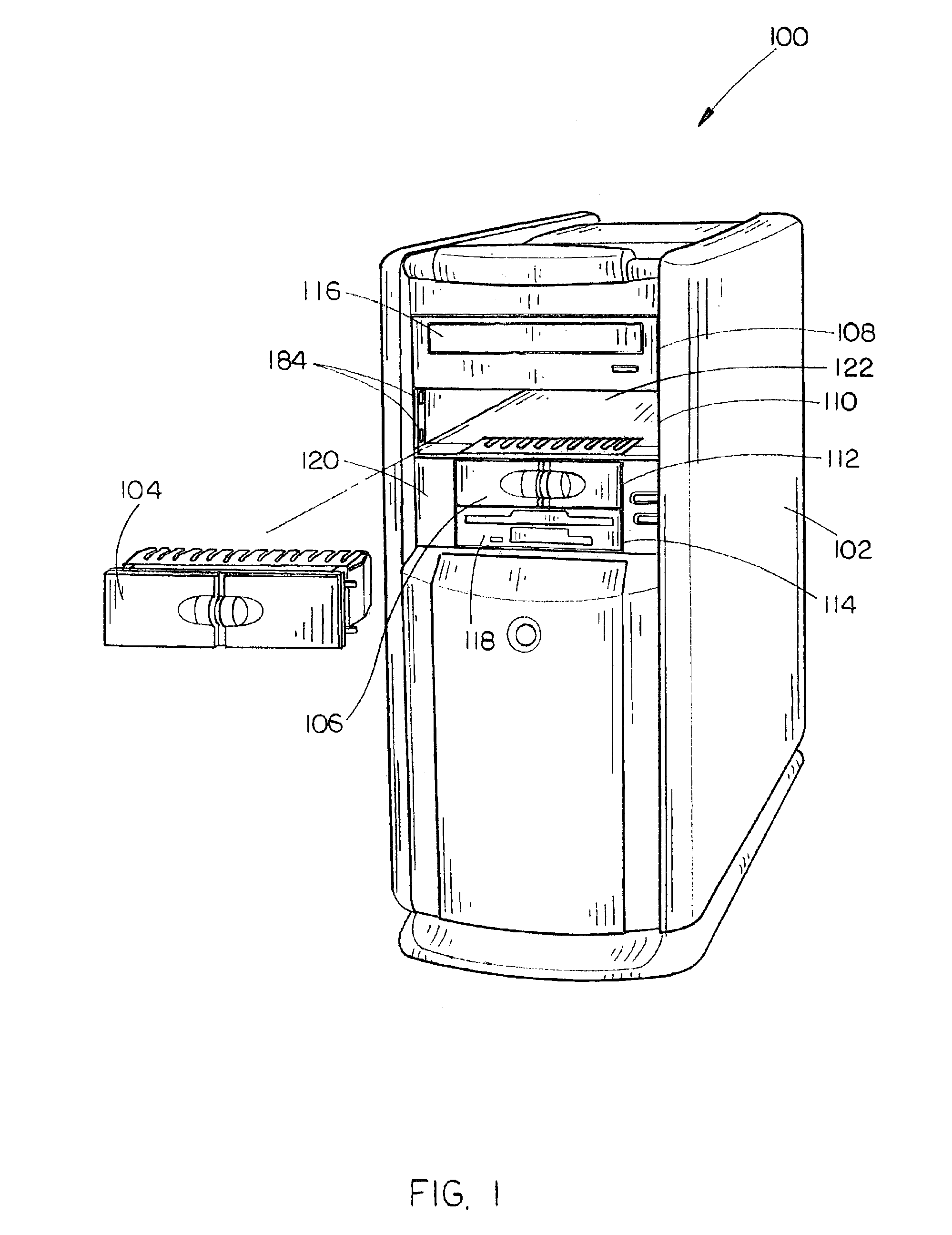 Integrated drive panel for a computer case