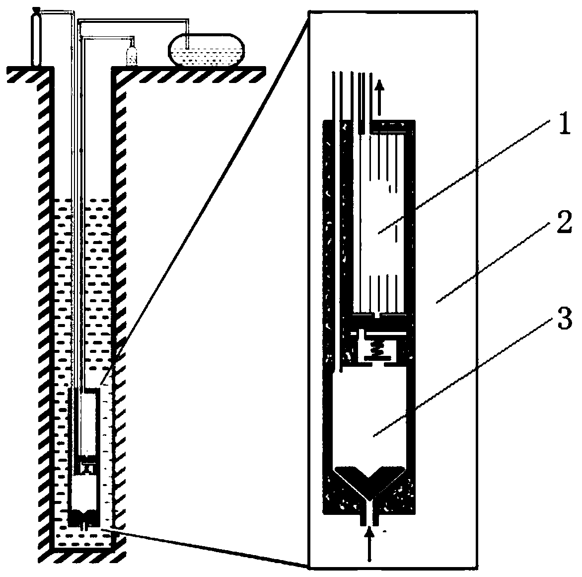 Underground water colloid in-situ tangential flow ultrafiltration device