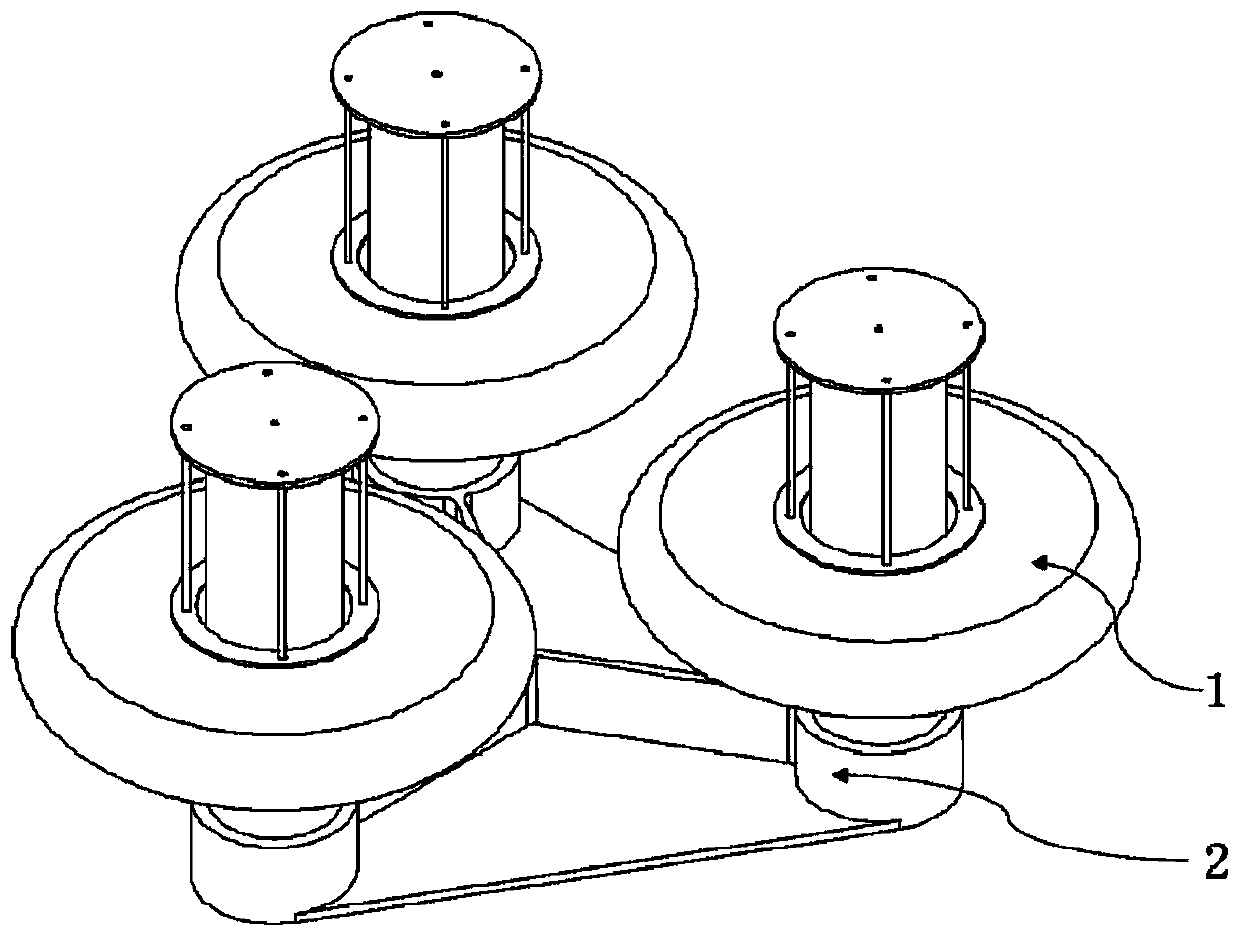 Multi-stable electromagnetic wave energy absorption unit and parallel type wave energy absorber