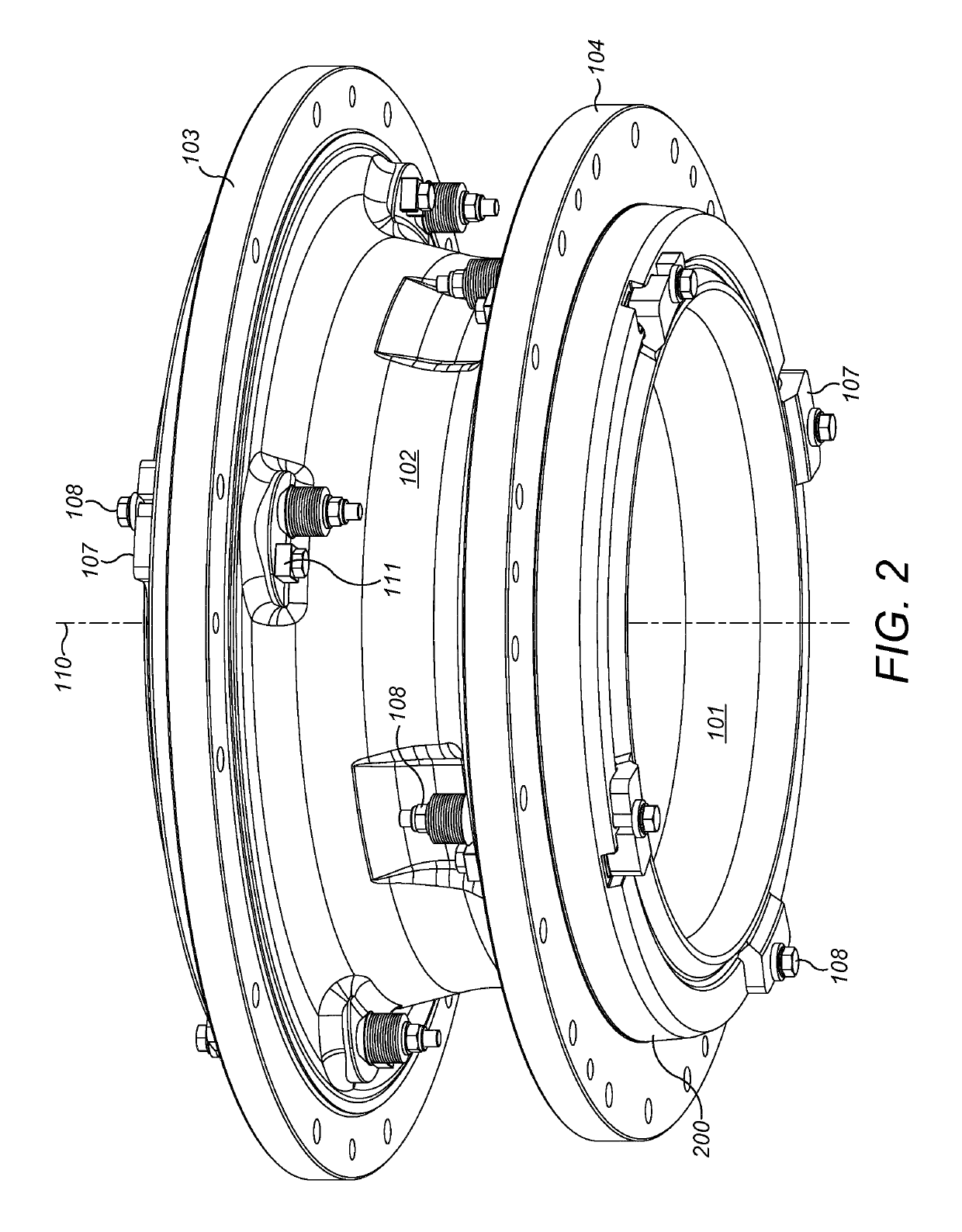 Crushing shell with rotational lock