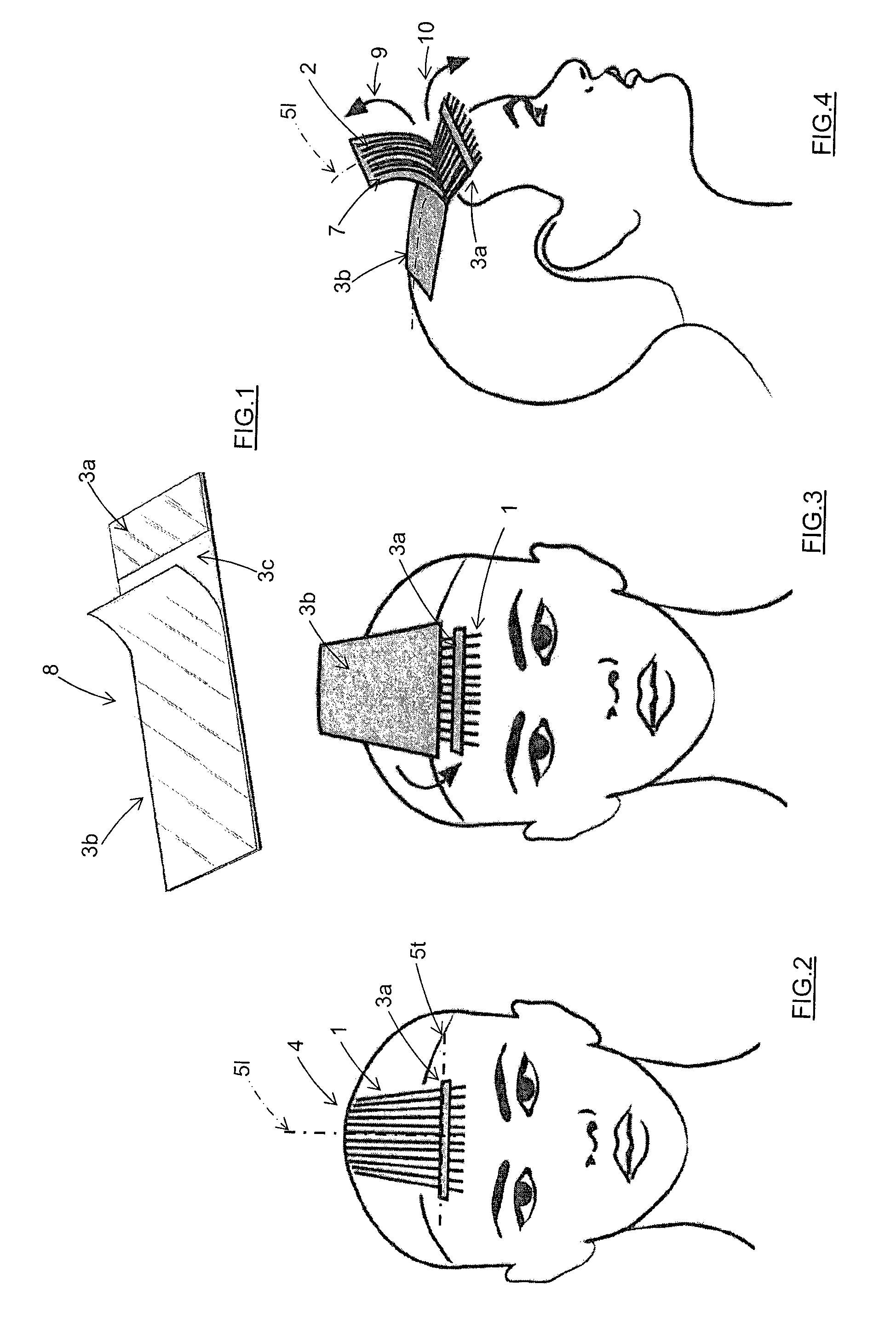 Method for dyeing/bleaching hair and relative applicator tool