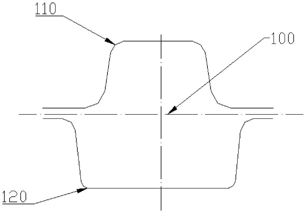 Hole pattern for producing I-shaped steel and rolling method of I-shaped steel