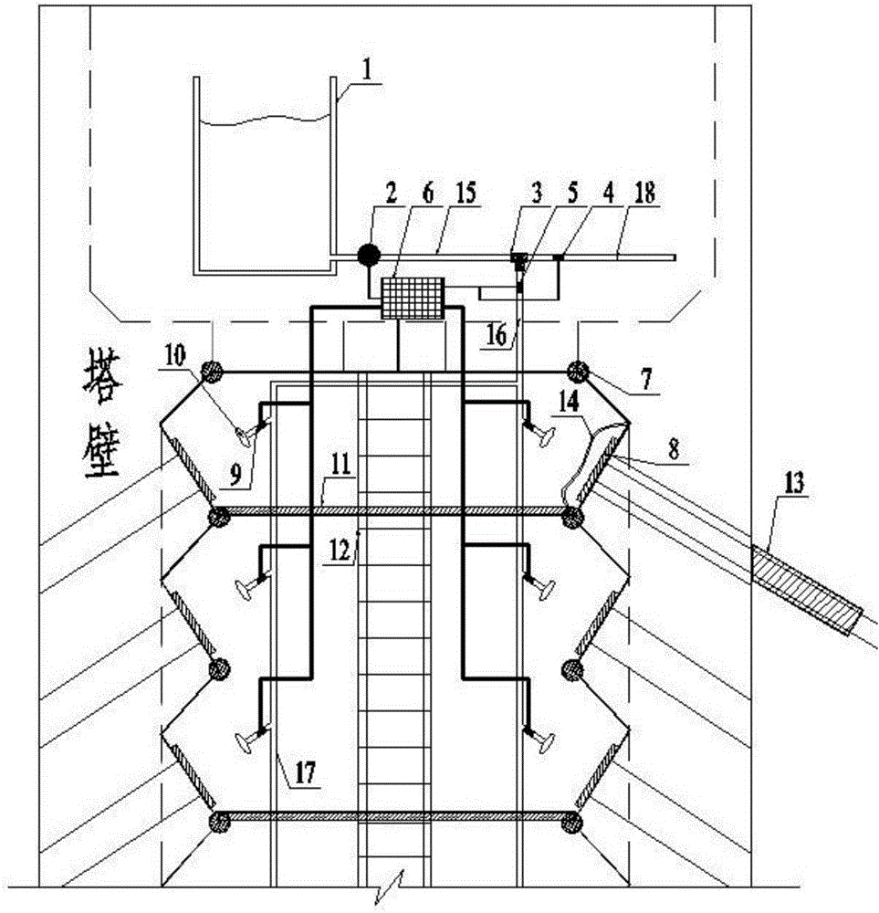 Fire extinguishing system for stay cable tower end