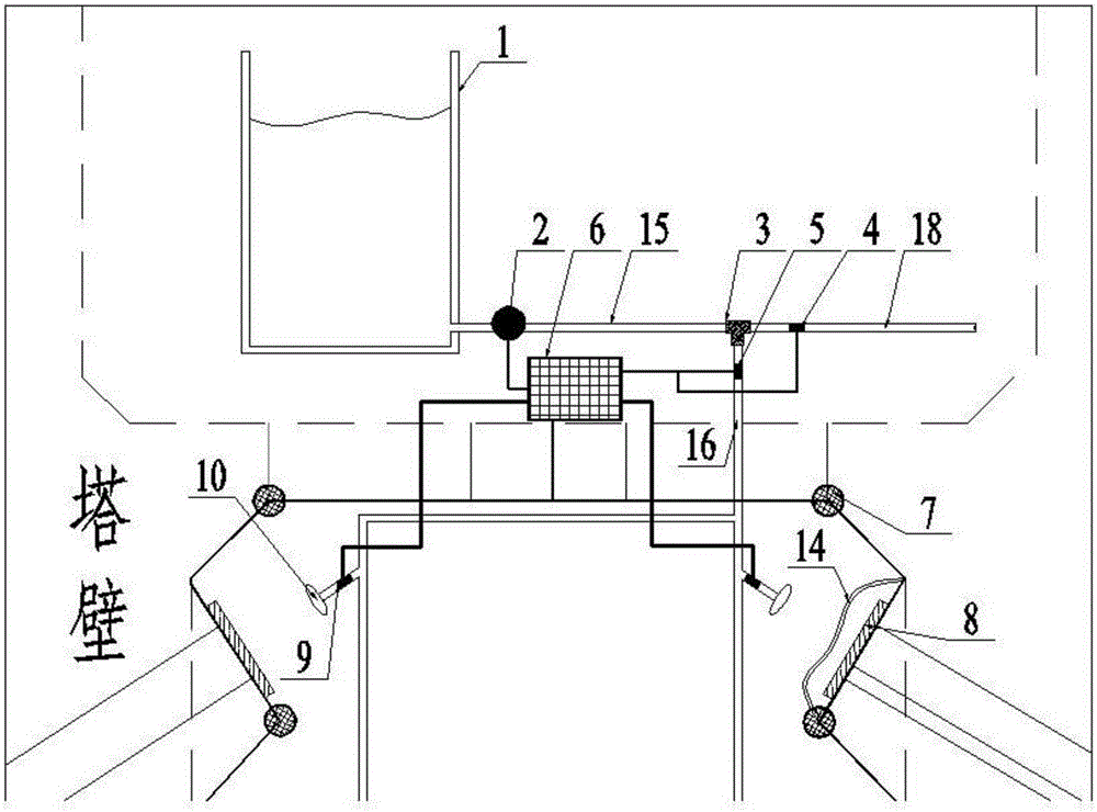 Fire extinguishing system for stay cable tower end