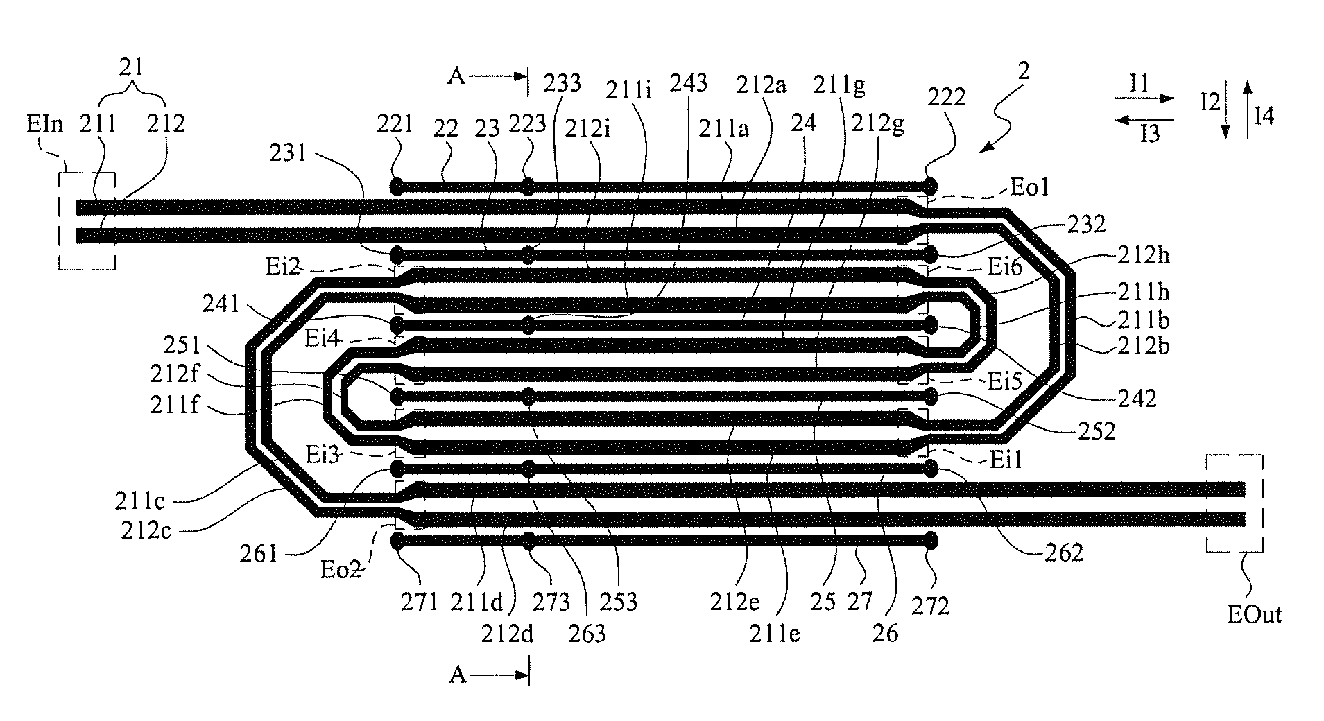 Delay line structure