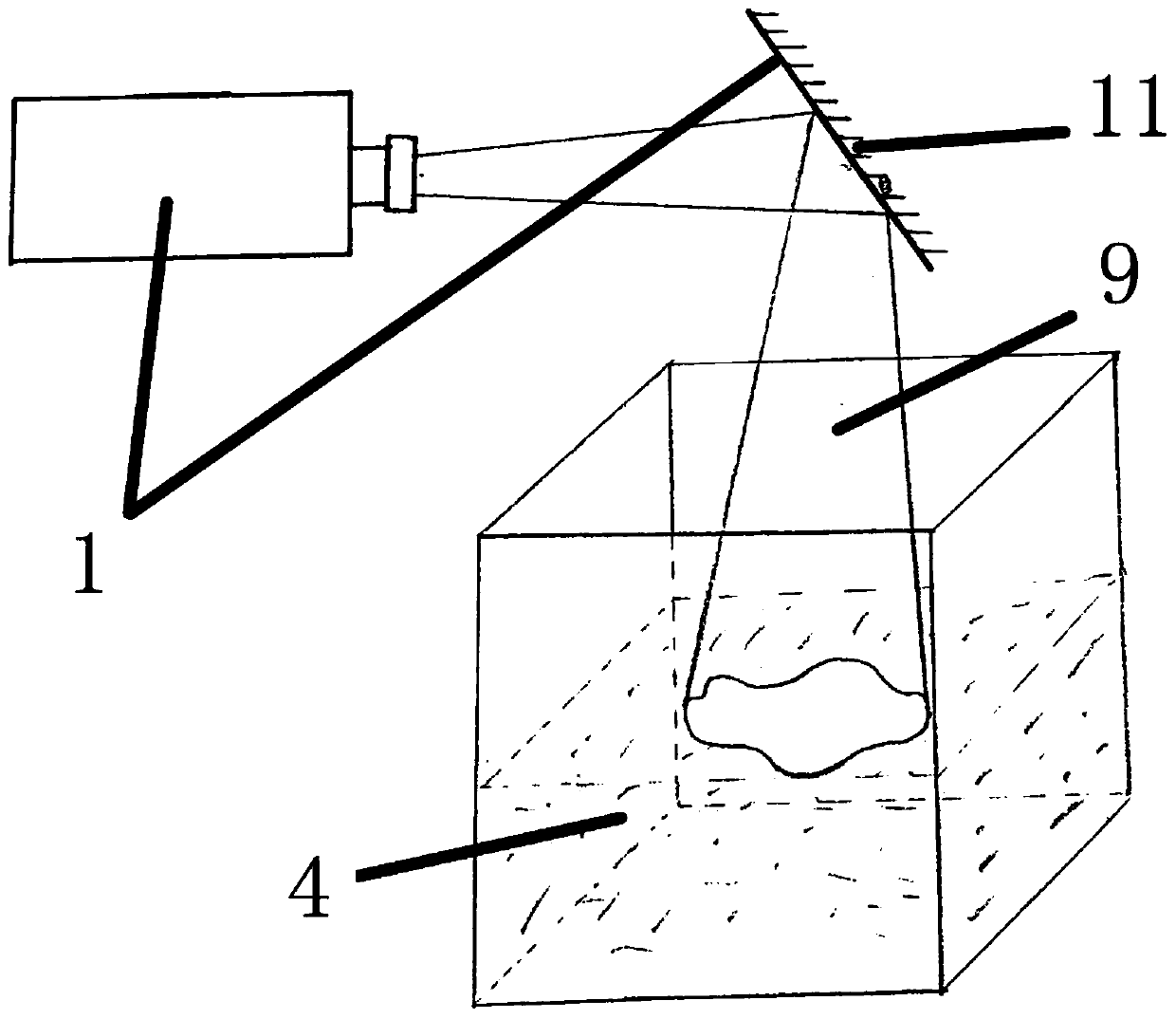 Inner stereoscopic light projection curing forming 3D printing equipment and forming method thereof