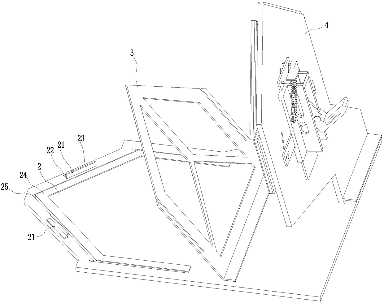 A cloth clamping and aligning device