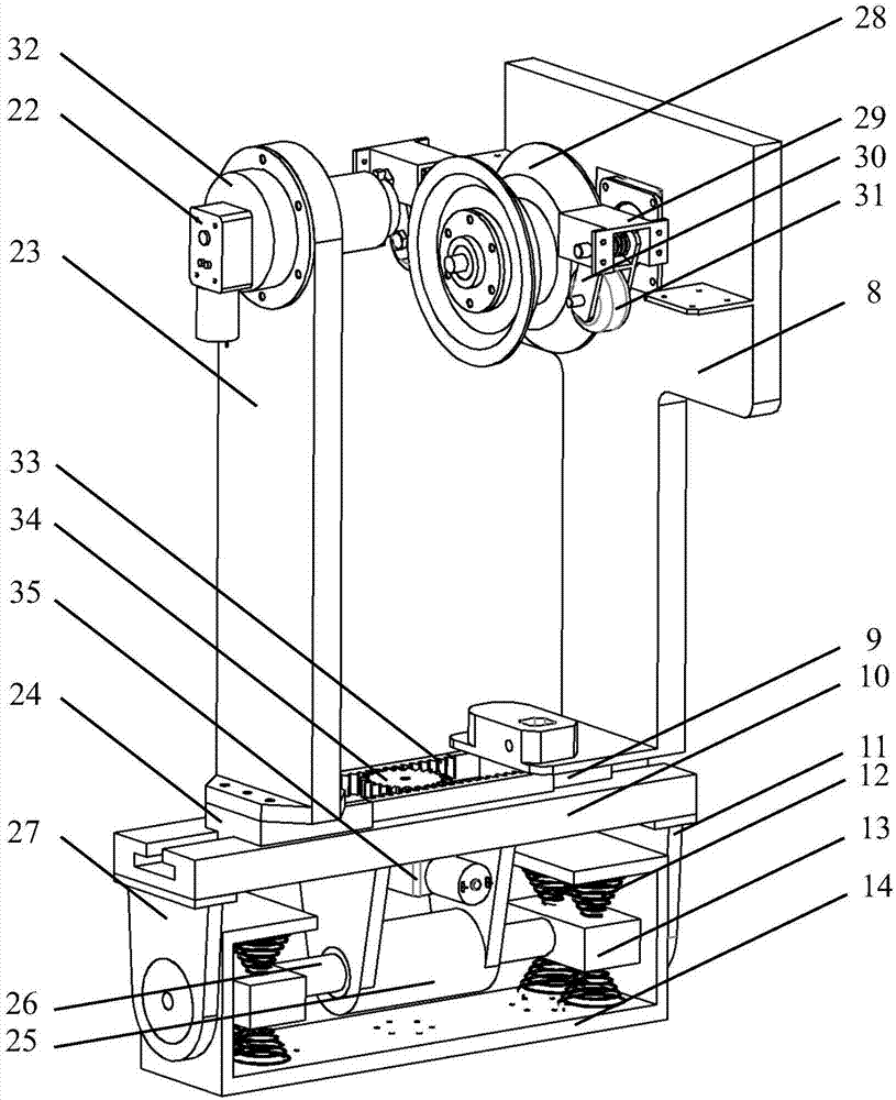 Separable obstacle-crossing mechanical arm applied to overhead high-voltage transmission line